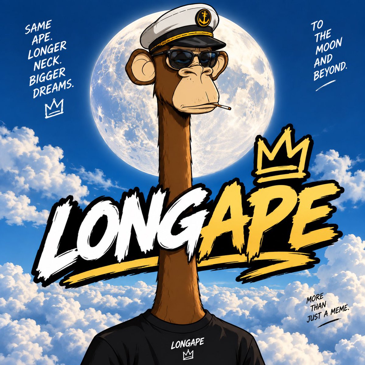 LONGAPE_X's tweet photo. Something LONG is coming 🦍

$LONGAPE is building a meme culture around one simple idea:

Same ape. Longer neck. Bigger dreams.

Long vision. Bigger ambitions. One growing community.

The jungle is just getting started.

Stay Long. Stay Ape.

X: @LONGAPE_X https://t.co/6sBWwajm0F
