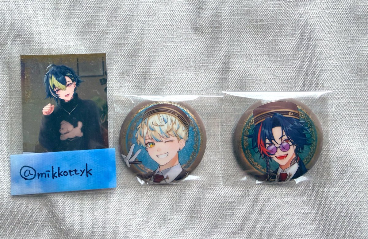 mikkottyk's tweet photo. 【譲渡】 にじさんじ ビスケット クッキー 缶バッジ 

譲:画像
求:1個350円＋送料

お一つからでも譲渡大丈夫です。
お気軽にお声がけください。 https://t.co/MvX54XQ5sz