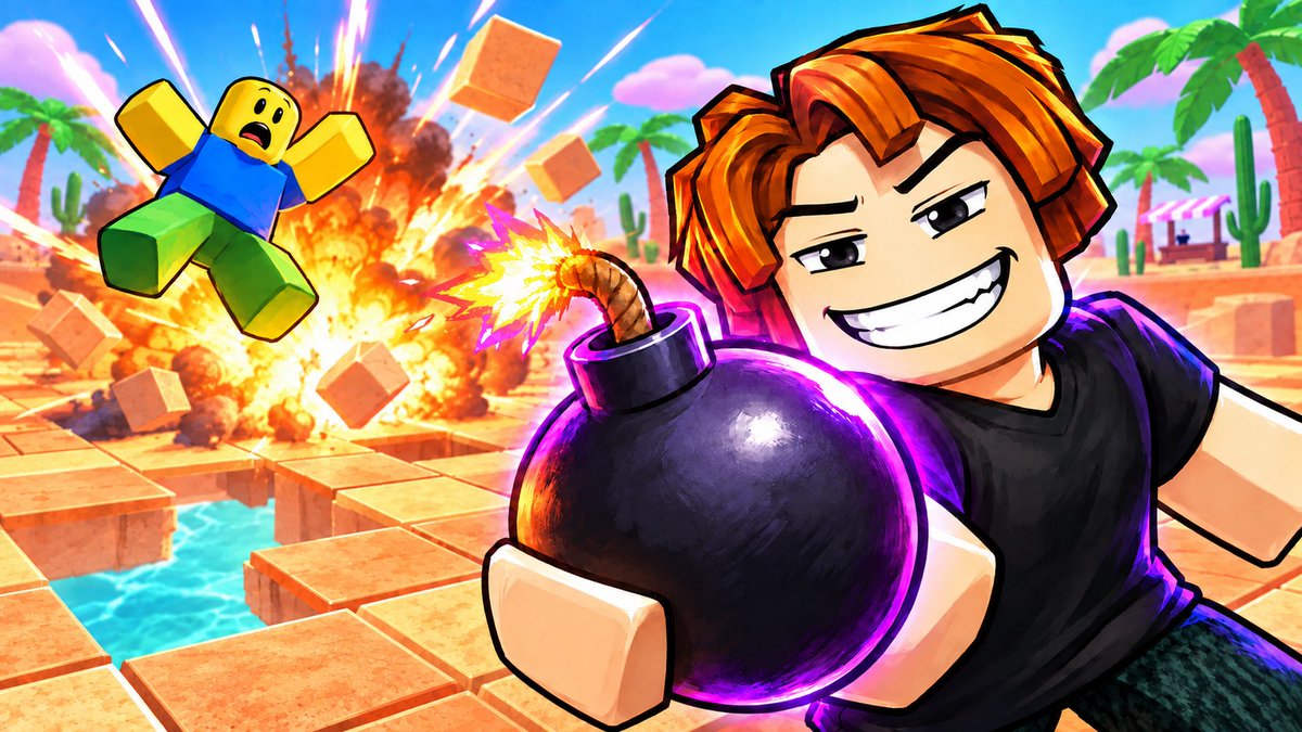 Oddk1n's tweet photo. [💣] Bomb Knockout is finally out!  

Choose where to move. 
Predict where your opponents will go. 
Place your bomb. 
Then watch everything play out.

https://t.co/Bb6kskkMUt

#ROBLOX #Minigame #pvp https://t.co/hmu3vsXpKk