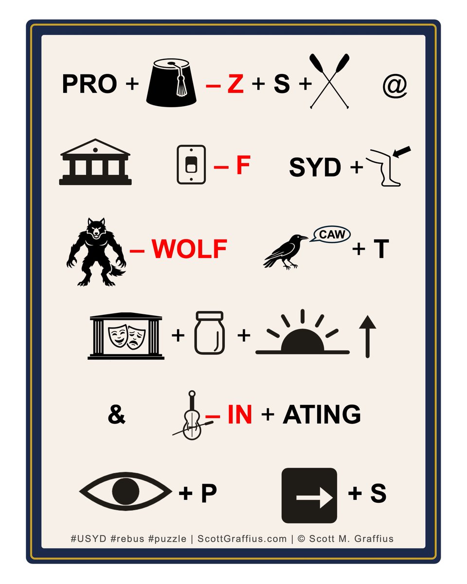 ScottGraffius's tweet photo. Can you solve this rebus puzzle?
#UniversityOfSydney #SydneyUni #USYD #Go8 #Sydney #SydneyAustralia #Australia #HigherEducation #UniversityLife #Research #AcademicResearch
#Education #IntellectualProperty #IPRights #Copyright #CopyrightInfringement #AcademicFraud https://t.co/tQricIgfvF