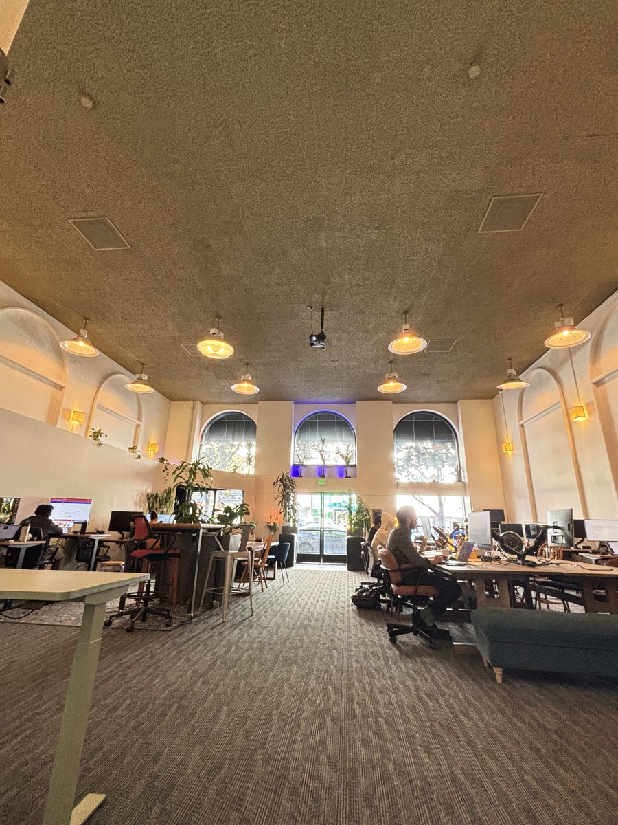 amanda_ye4's tweet photo. Day 5 of rating workspaces in SF🌱

📍1541 Polk Street 
Rating: 8/10

Fun fact: could you have guessed this place use to be a church⛪️🤓☝️amen

Pros:
-THEY GOT A SQUATTY TOILET STOOL😭😭😭🙏🏻🙏🏻🙏🏻🙏🏻(+100000 aura pts for that honestly😍)
- OPENS LATE🌝!! Closes at 11:45pm so if you’re not feeling a corgi cafe or haraz coffee vibes, come here!!
- good calming bgm  (they played lofi and i genuinely felt like the lofi girl locking in lollll)
-very spacious with lots of different types of workstations
-have anime in the background for if you wanna lock out🎬

Cons:
- there’s some couches, desks scattered in random places that i feel like doesnt work out like (for example i wouldnt want to be sitting on a couch next to someones work desk or be against a wall but to each their own ig🦧💨)

ISTGGG this is not sponsored but I had a chat w/ @sigmagirlgrind  and really enjoyed learning what @lans_irl . As an SF native, it's really sad seeing more of these empty spaces appearing around the city, unused and almost invisible. I loved their mission of transforming these empty spaces into a thirdplace where people can work together and mingle, and bringing life into them again! I think this is going to be BIG as more people are WFH now and personal connections are more relevant than ever:) Excited to visit more Lans workspaces!!