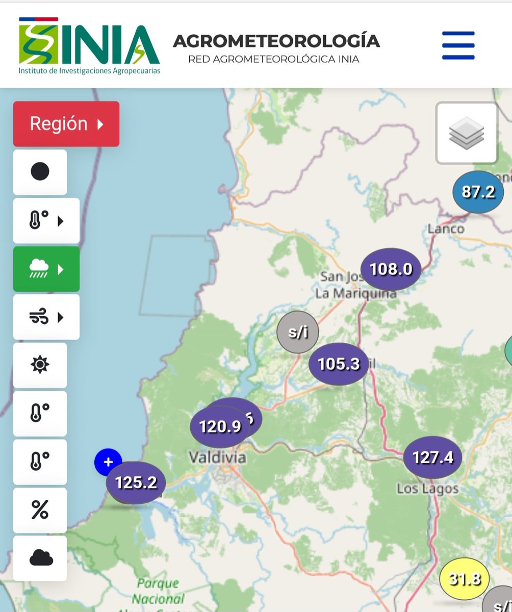 CharlieBio's tweet photo. Agua lluvia caida las últimas 24 h en #LosRios.
Valdiviacl 120.9 mm
Corral 125.2 mm
#LosLagos 127.4 mm
Mariquina 108 mm
Mafil 105.3
https://t.co/CURZRdOHgj
Chile Lluvia Temporal Inundaciones Clima Primavera https://t.co/4vJNKSauGD