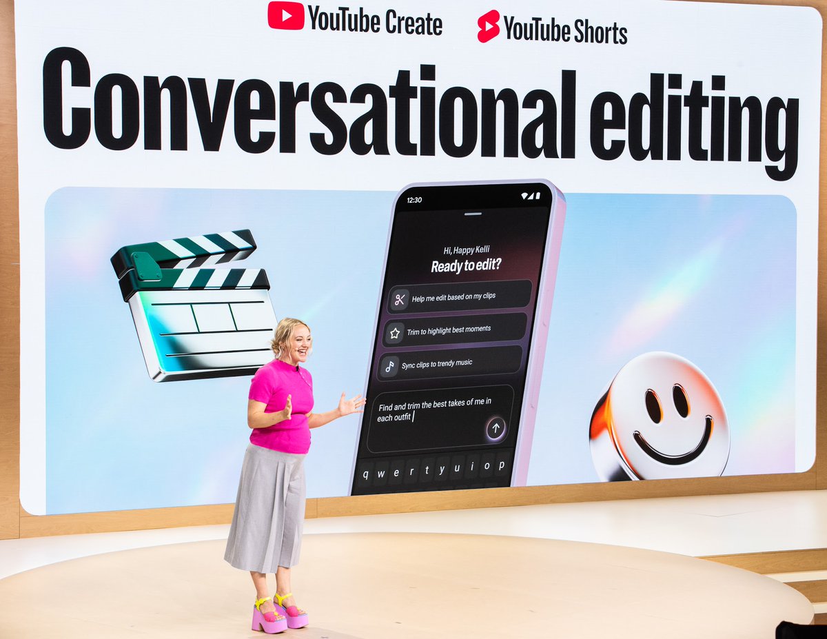 nealmohan's tweet photo. This is what it looks like to innovate in the @YouTube Era, where entertainment is built from the ground up by creators and the communities that fuel them.

At our fifth annual #MadeOnYouTube, we announced 30+ new products and features to power the next wave of creativity and give you more control over how you watch.

We’re introducing custom feeds you can tailor to your interests, moods and routines, new conversational tools to explore what you love, plus new ways to follow the stories you love and connect with creators.

To bring fans closer to their favorite @YouTubeCreators, new features like interactive showdowns, co-streaming and live reactions are making streams even more fun. And we've renewed our partnership with @Coachella to remain the exclusive livestream home of music’s biggest festival.

For creators, we’re investing across every stage of the creative journey. That includes AI-powered tools in YouTube Studio to handle the heavy lifting of production, new ways to test what resonates with their audience and expanded storytelling formats.

We continue to build the most diversified revenue engine on the planet. That means backing creators with the largest ad revenue payouts in the industry, a share of our booming subscription business and a growing suite of fan funding products. And we're increasingly focused on a new engine of growth: fueling the brand-creator ecosystem.

I’m grateful to all the creators who spent the day with us. And most importantly, a huge thank you to all our YouTube teams who work so hard every day to build these innovative products.