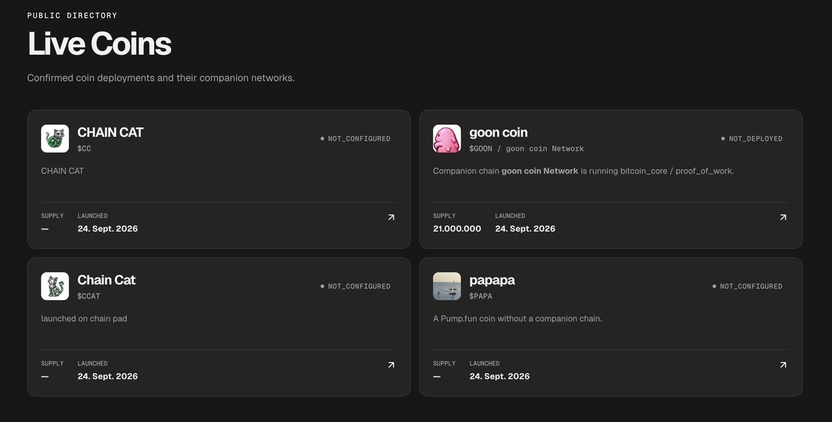 ChainPadPF's tweet photo. Proof-of-Work Mining for Every Coin

Every coin gets its own small mining chain. When you start mining, your browser performs real SHA-256 Proof-of-Work (PoW) hashing to find a valid block. You can watch your live hash rate, hashes tried, and blocks recorded on that coin’s chain.

https://t.co/OyXUIEkIco