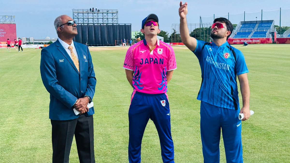 SportsProd88208's tweet photo. TOSS NEWS! 🚨
Japan won the toss and opted to bowl first! 👍
#AfghanAbdalyan | #JAPvAFG | #AsianGames2026 https://t.co/sxoQLYEXiP