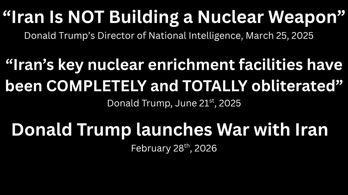 sensiblemiddle's tweet photo. @mkraju The whole  Trump went to war to stop Iran from having a nuclear weapon notion is just a farce. Trump went to war because Netanyahu suckered him into it. https://t.co/xBKiEr6EbM