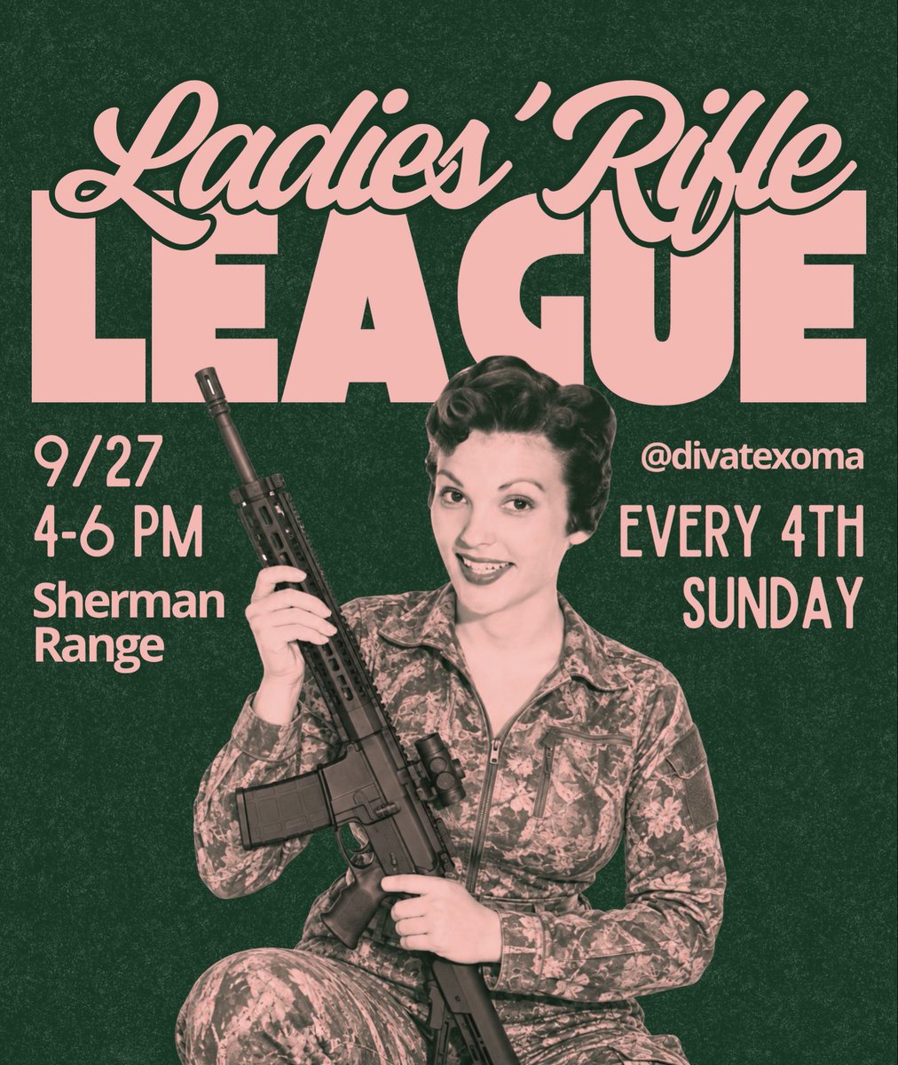 MrGunsOfficial's tweet photo. New to the AR-15? @divatexoma has got you covered 🩷💥 Learn the fundamentals, build confidence, then advance your marksmanship with high-power rifles in a fun, friendly environment! Starts this Sunday @ Sherman Range. 

💰 35 per League Session
💰 Only 25 for Diva Members https://t.co/PaDP6drYvk