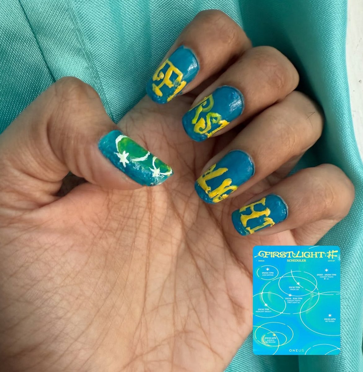 Butterfly_Artsy's tweet photo. Oneus First Light comeback✨
#oneus #tomoon #firstlight #oneusnailart #oneuscomeback #hwanwoong #xion #leedo #keonhee #seoho #oneusfirstlight https://t.co/zjuTXoTa8x