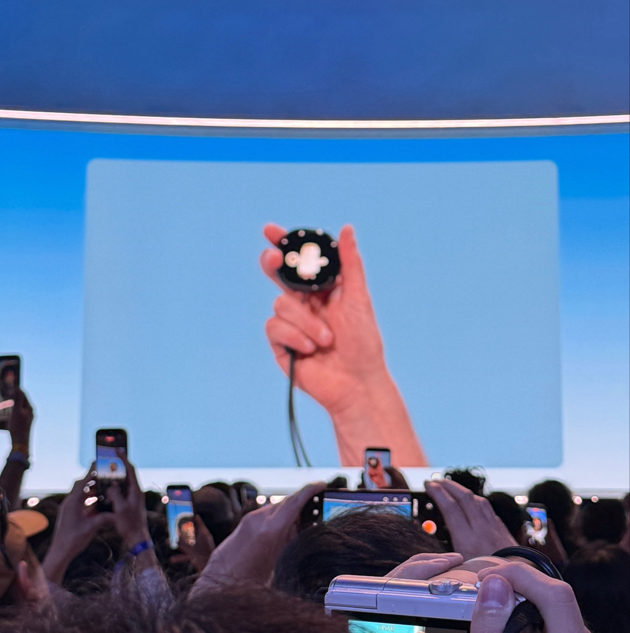 mark does a “one more thing” with a new hardware device — AI agent called “Muse Charm” that’s voice activated and palm…