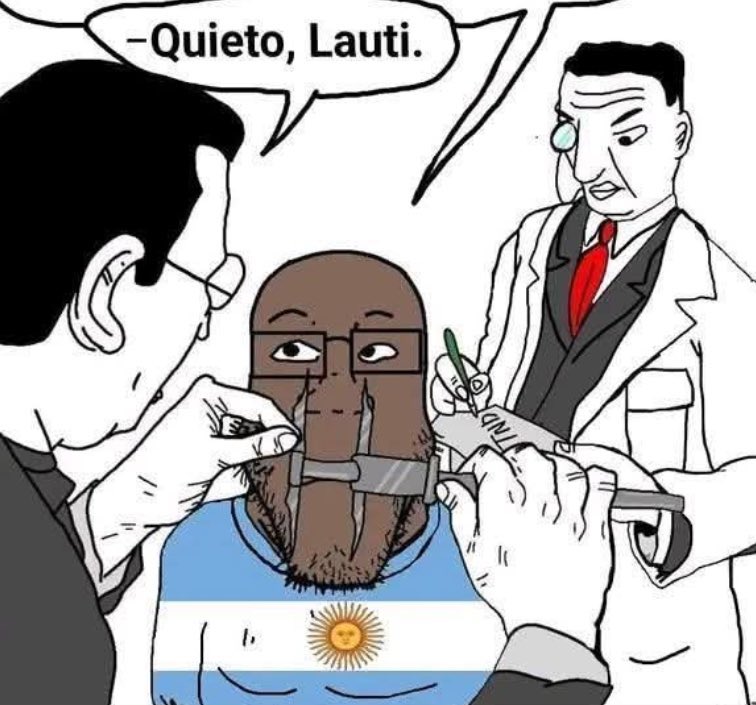 Valdoodlav_'s tweet photo. Los comentarios:

“Qué me importa si medis 1.90? Si yo midiese 20cm más mediría 2mt. Te gané” https://t.co/gHNxRpoIc2