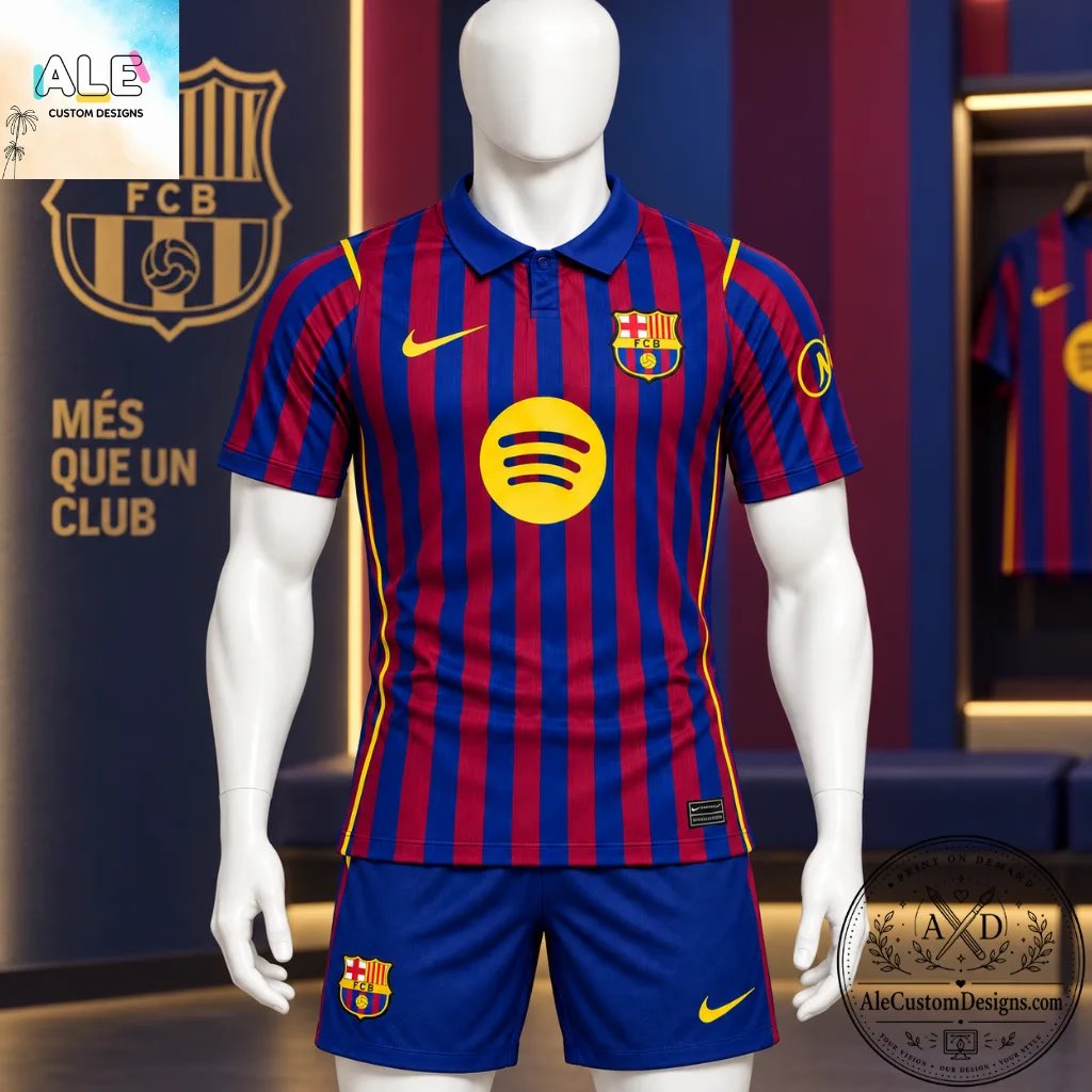 Alecustom01's tweet photo. The perfect kit for true Barcelona supporters! Secure your limited edition FC Barcelona custom football kit today and support your team in style.
Order here: https://t.co/1NBhnmBgBz
#BarcaMerch #FootballShirt #SoccerGifts #GiftIdeas #CustomKit https://t.co/DDzItYkLV5