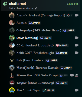 JumperScape's tweet photo. We will work hard to keep the Halo hype train going. If you have a project and want us to connect with you or get involved, please don't hesitate to DM us or reach out on our website.

Love you, Halo family!

(Screenshot from today's ChatterNet Daily Halo Show meeting) https://t.co/3pVgB0QoqU