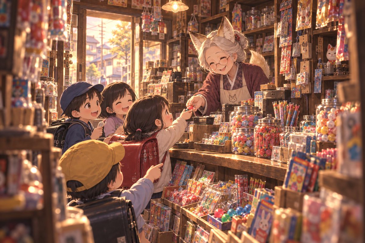 mihaya12's tweet photo. 『現代日本に溶け込む異世界人 』vol.2|SynthAI Creative Studio
学校帰りの子どもたちが、今日も店にやってくる。
耳があっても、尻尾があっても、子どもたちには関係ない。
彼女はもう、いつもの駄菓子屋のおばちゃんだ。
https://t.co/yLKkjCZ4HK
#AIイラスト #生成AI #iMage #SynthAImage https://t.co/dqxkE8DDoF