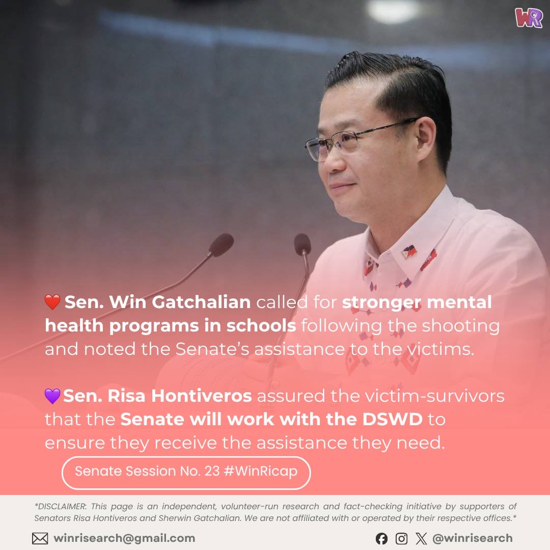 WinRisearch's tweet photo. Senate Session No. 23 #WinRicap
Find out what WinRi did at the plenary yesterday. The Senate’s Mowm and Dawd kept the floor in check. 💜❤️
#WinRi #RisaNa2028 https://t.co/1u1h0FcZxq