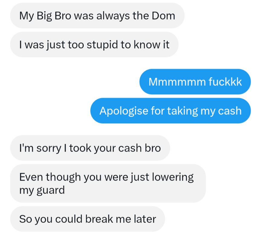 michael_mick19's tweet photo. My Dom thought he was in control… until he realised how much easier it feels to listen and let his Big Bro take over.
Guiding him deeper. Pulling him closer to his real purpose. Such a good faildom learning his true place in the hierarchy.#faildom #domtosub #switch #cashmaster https://t.co/Xt6PnqVaql
