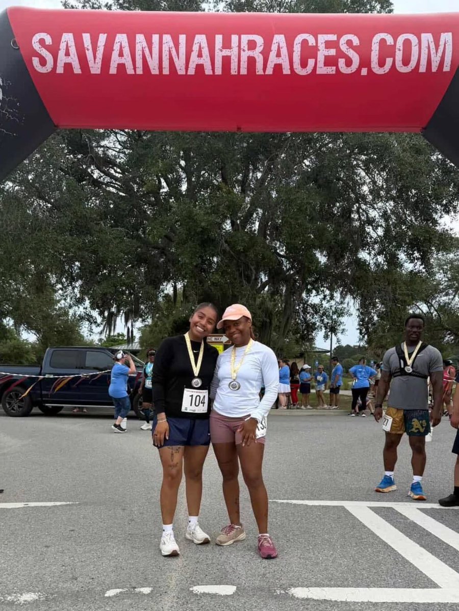Janja1983's tweet photo. @judithlodj convinced me to run a 5K, and I took first place among women! I hadn’t seen her since we graduated basic training in September 2022. Totally impulsive, and I’m so glad we reunited! https://t.co/3RMbtwtLqU