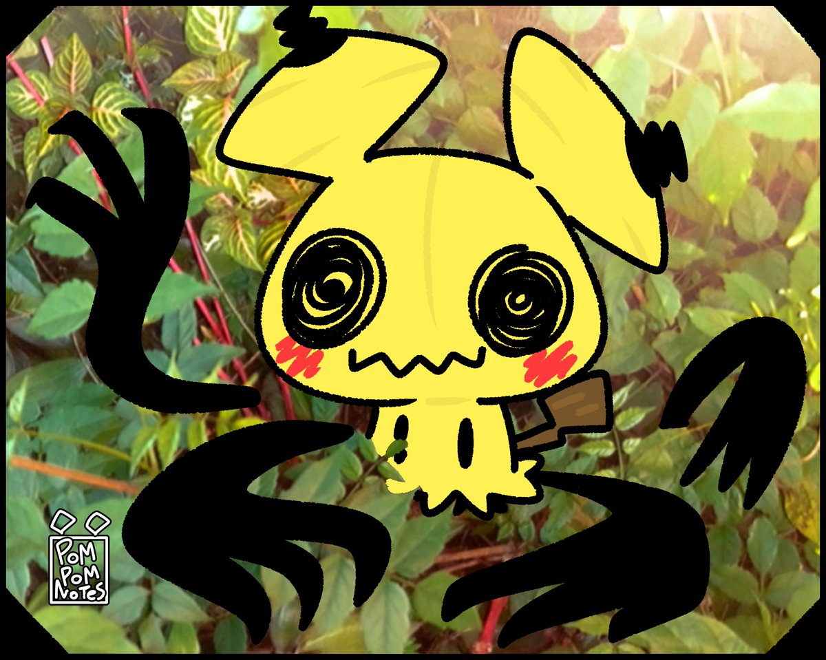 PompomNotes's tweet photo. Mimikyu! Kyu kyu! ���️💕 

#pokemon #fanart https://t.co/cqCZcsiZsf