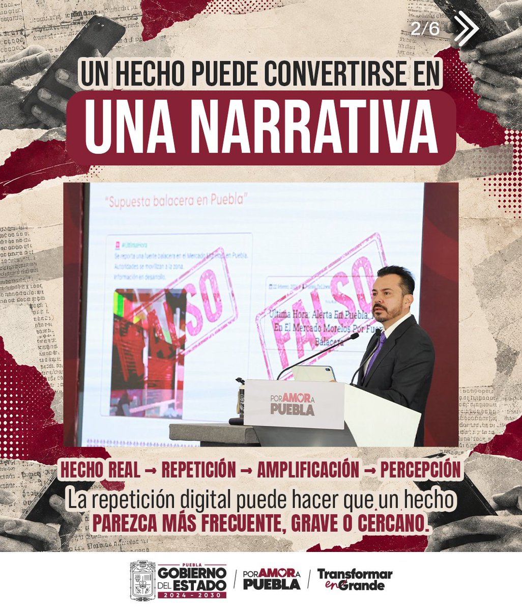 Gob_Puebla's tweet photo. 📲 ¿Lo viste muchas veces o pasó muchas veces? En la octava edición de #DerechoDeRéplica analizamos cómo la amplificación digital puede modificar la percepción de un hecho. 

@JLG_PARRA 

#PorAmorAPuebla #TransformarEnGrande https://t.co/o4JY8pPSQ2
