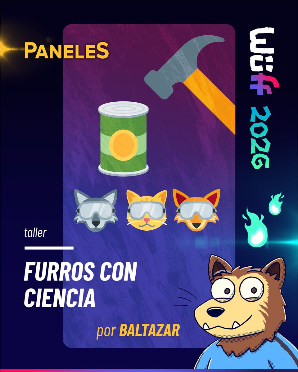 WuellasPro's tweet photo. [EN] More great PANELS wait for you at Wüff 26’: Extreme karaoke, science, fursuit and witchery! 🦊🧠🎤

🎟️ https://t.co/o5bOwqpH45 🎟️

[ES] Más PANELES bacánes te esperan en Wüff 2026: Karaoke extremo, ciencia, fursuits y brujería! 🦊🧠🎤

#furcon #furry #wuff https://t.co/EX6ZcqLNto