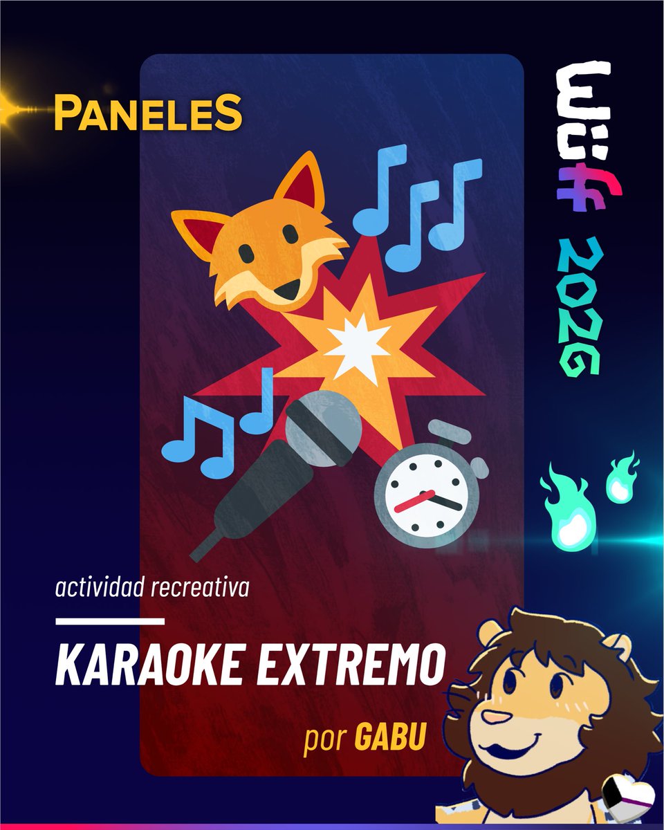 WuellasPro's tweet photo. [EN] More great PANELS wait for you at Wüff 26’: Extreme karaoke, science, fursuit and witchery! 🦊🧠🎤

🎟️ https://t.co/o5bOwqpH45 🎟️

[ES] Más PANELES bacánes te esperan en Wüff 2026: Karaoke extremo, ciencia, fursuits y brujería! 🦊🧠🎤

#furcon #furry #wuff https://t.co/EX6ZcqLNto