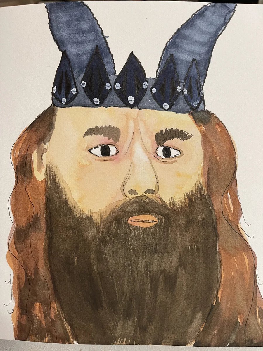 xGothKingx's tweet photo. Fan art of the King. I’m keeping it. https://t.co/bnUtNUBfCk