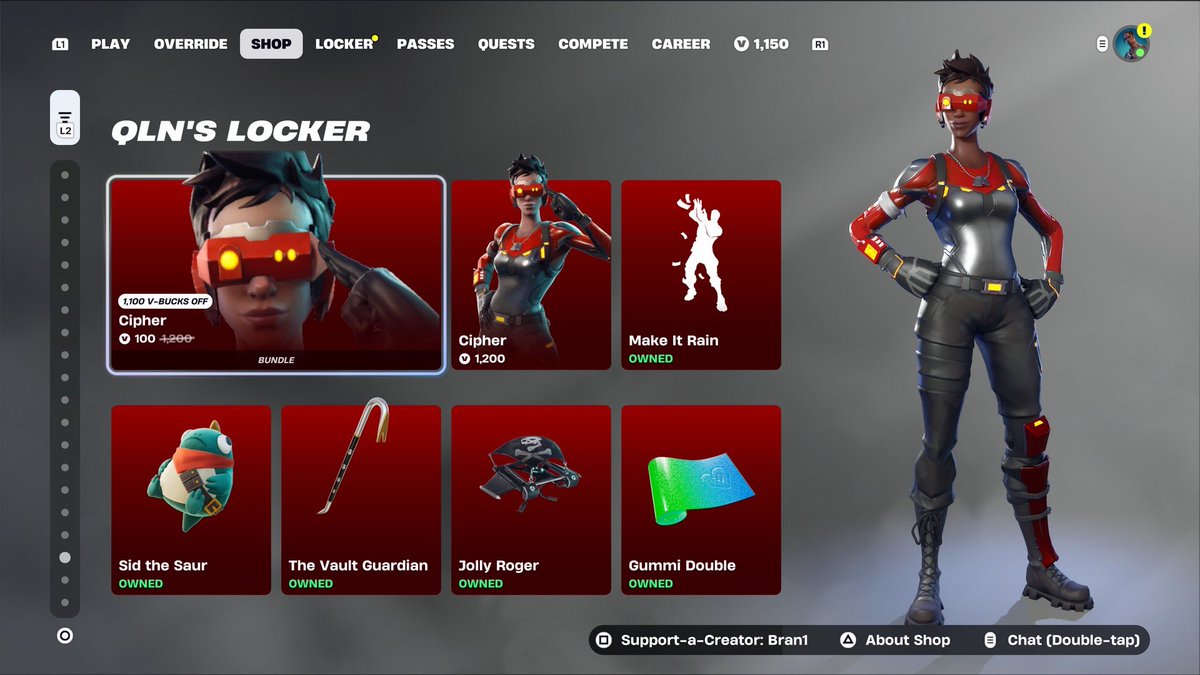 FortniteFNLK's tweet photo. FORTNITE QLN’S LOCKER BUNDLE IS NOW AVAILABLE IN THE ITEM SHOP! https://t.co/UncJrxfxnA