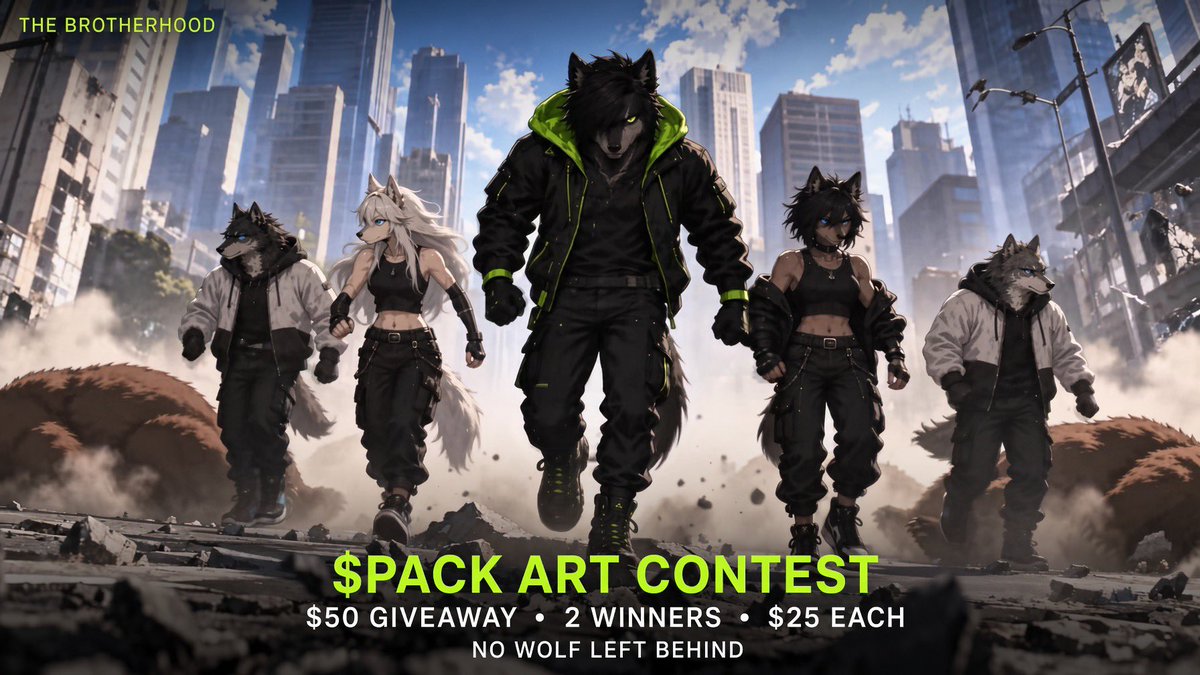 CryptoEmpressX's tweet photo. 🐺💚 $PACK ART CONTEST + GIVEAWAY 🚨

The Pack does not wait for the market.
The Pack runs through it.

$50 in $PACK · 2 winners · $25 each

Best original $PACK artwork takes the bag.

Enter:
1.  Follow @NoWolfAlone and me
2.  ❤️ + ♻️ this post
3.  Reply with your $PACK art
4.  Be in the Space to win, post proof

Create. Show up.
NO WOLF LEFT BEHIND. 🐺💚

🔗  https://t.co/zDo82Uj7PW