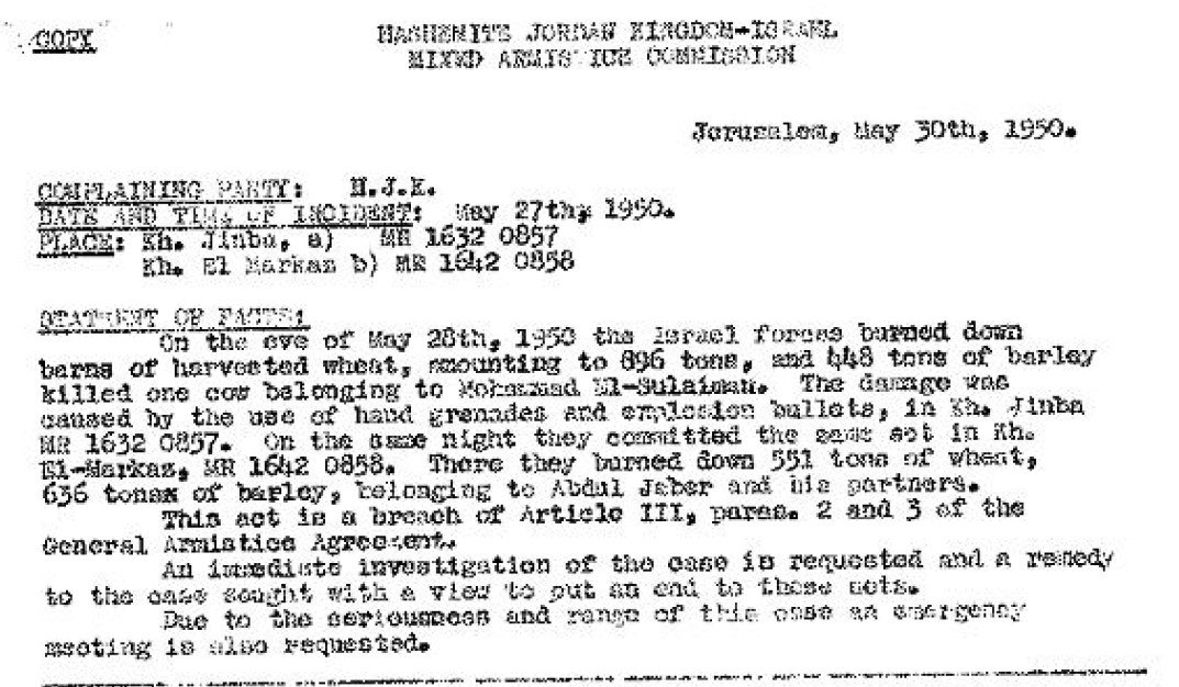 ireallyhateyou's tweet photo. Jinba, May 1950: Israeli army invaded the village, burnt barns containing 896 tons of wheat and 448 tons of barley and killed a cow. https://t.co/Mh5wXVKUZX