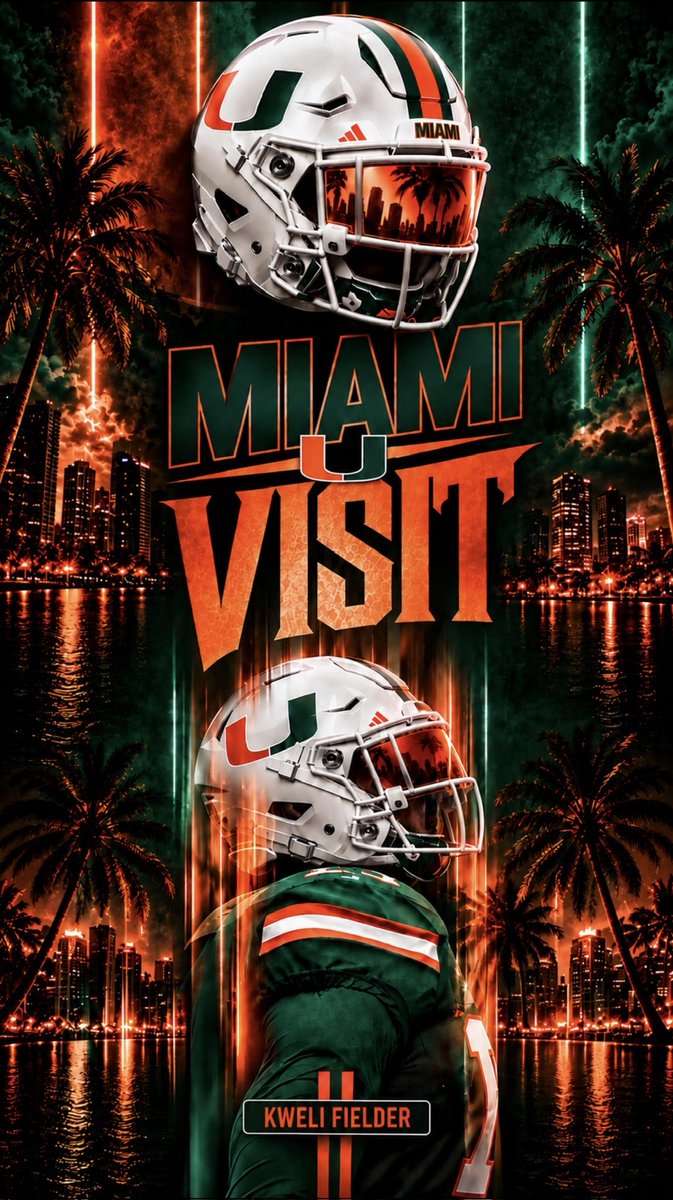 KweliFielder's tweet photo. University of Miami bound this Saturday! 🌴 Looking forward to being back at The U for game day vs Central Michigan! 🟧🙌🏽🟩 #GoCanes #TheU @CanesFootball @coach_cristobal @CoachMirabal @CoachDawson_UM @CoachLCristobal @CoachJUANN @CoachDanHajjar @Coach_Rothwell @TheCribSouthFLA @rasta_edits