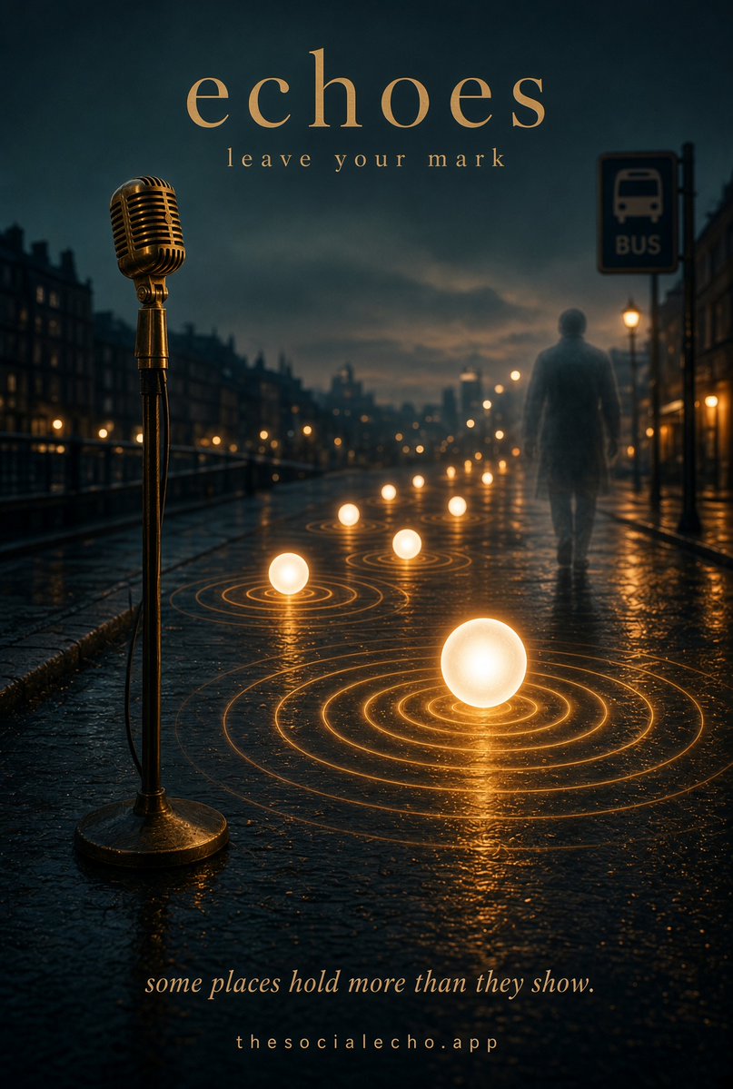 theechoes_app's tweet photo. echoes 1.12.4 🎙️

https://t.co/lEIDlqgZhQ
https://t.co/T3dstzuZ5S

Some places hold more than they show. 🌙

A voice left on a street corner. A laugh by the river. A "thank you" whispered at the bus stop where it all started. That's what echoes are: little pieces of people, waiting where they happened.

Today's update is about making those moments easier to feel. ✨

🔥 The echoes people love most now glow warmer on the map, from soft orange to deep amber, like a light someone left on for you.

🌆 On iPhone, echoes close to you look bigger and the ones far away fade into the distance. The map finally feels like the place it shows.

👻 Need a quiet walk? Ghost mode now keeps you off other people's maps, even after you close the app. When you're ready to be found, you'll be there again.

💬 A new echo and its post now share one conversation, so every like and every word lands in the same place.

🪪 Your name is yours: usernames are now unique.

📍 And "Nearby" finally means nearby, within 1 km.

Go for a walk. Leave something behind. Listen for what others left for you. 🎧

#echoes #TheSocialEcho #web3 #Solana #SoundOfPlaces