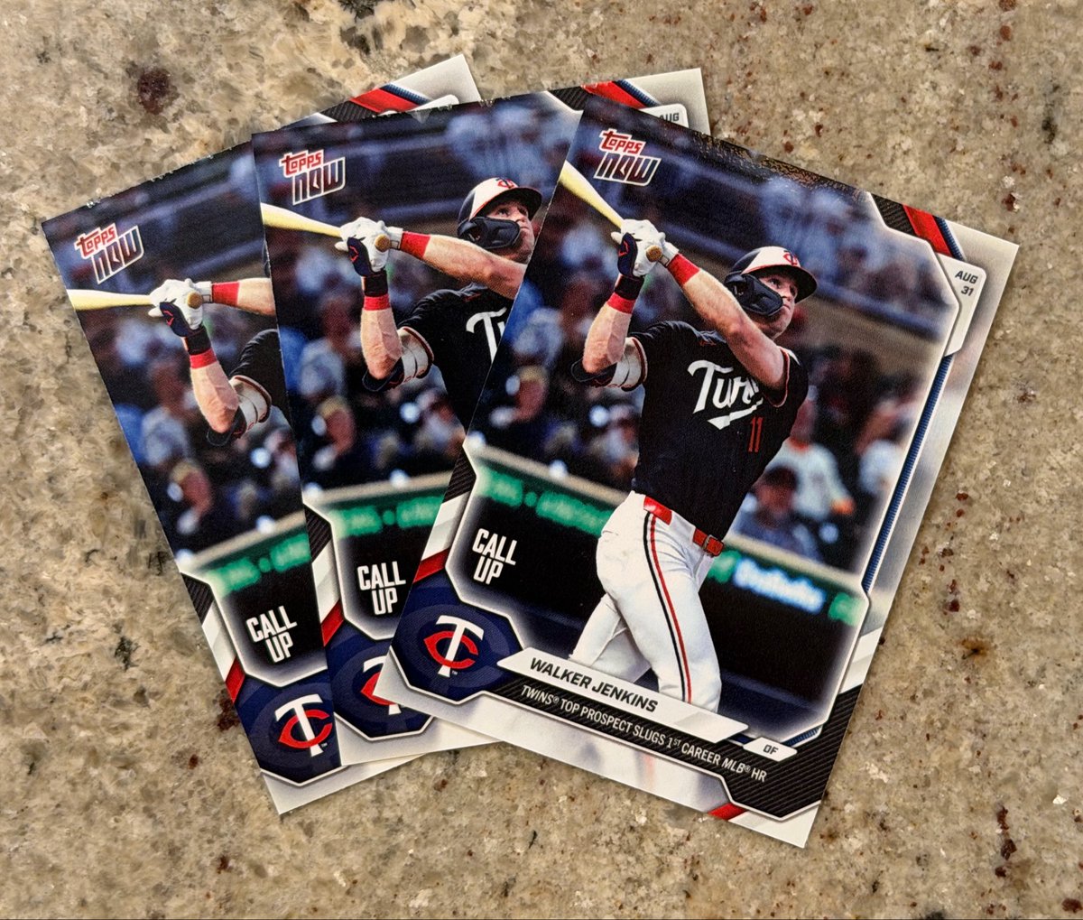 tlschwerz's tweet photo. Twins top prospect Walker Jenkins has been on a heater and already slugged his first homer.

RT for a chance to win his 2026 #ToppsNow card commemorating the moment.

Will draw three winners. https://t.co/9n21Qp1ejZ