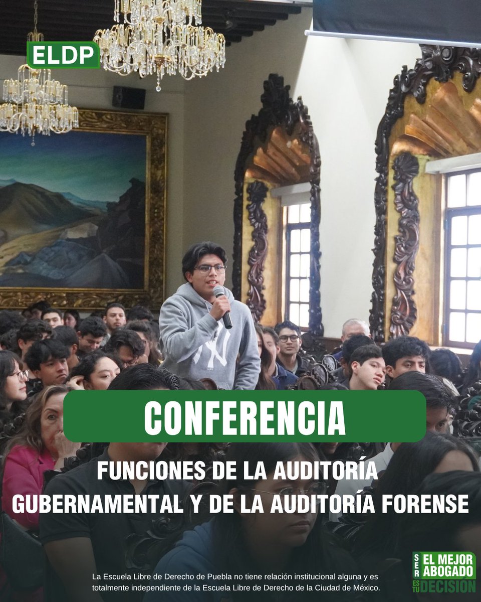 ELDPuebla's tweet photo. 🏛️ Hoy en nuestra Aula Magna se llevó a cabo la conferencia "Funciones de la Auditoría Gubernamental y de la Auditoría Forense", impartida por el Dr. Germán Reyna y Herrero, Titular de la Auditoría Superior del Estado de Puebla.
#ComunidadLibre #DerechoPuebla #ELDP https://t.co/HnfNCABbXk