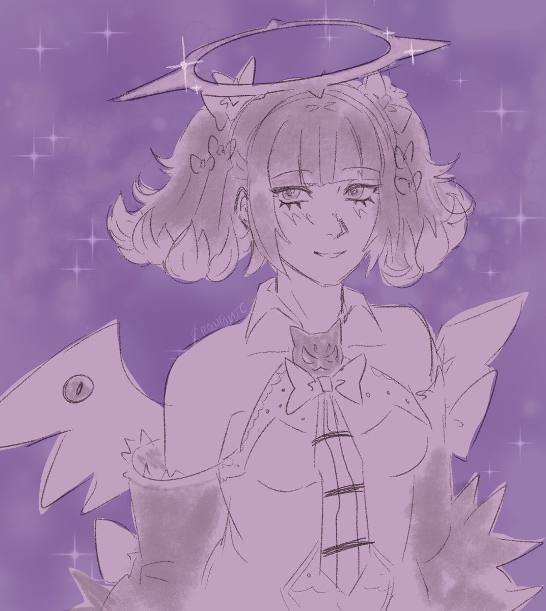 Crowtomic's tweet photo. an offering to nangong please let me pull her a little early 
#zzz #nangongyu #digitalart #zenlesszonezero https://t.co/SURrqzGF7S