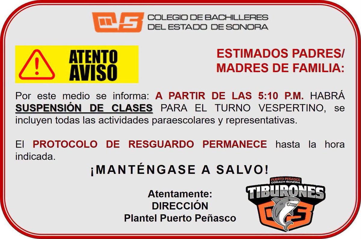alchilelasnotic's tweet photo. #PuertoPeñascoSonora ITSPP y COBACH utilizan protocolo de resguardo ante enfrentamiento esta tarde en Peñasco, así como intensa movilización de autoridades estatales y federales en el Puerto. NO HAN EMITIDO EL GOBIERNO NINGUNA INFORMACIÓN AL RESPECTO https://t.co/nELZj3LfSM