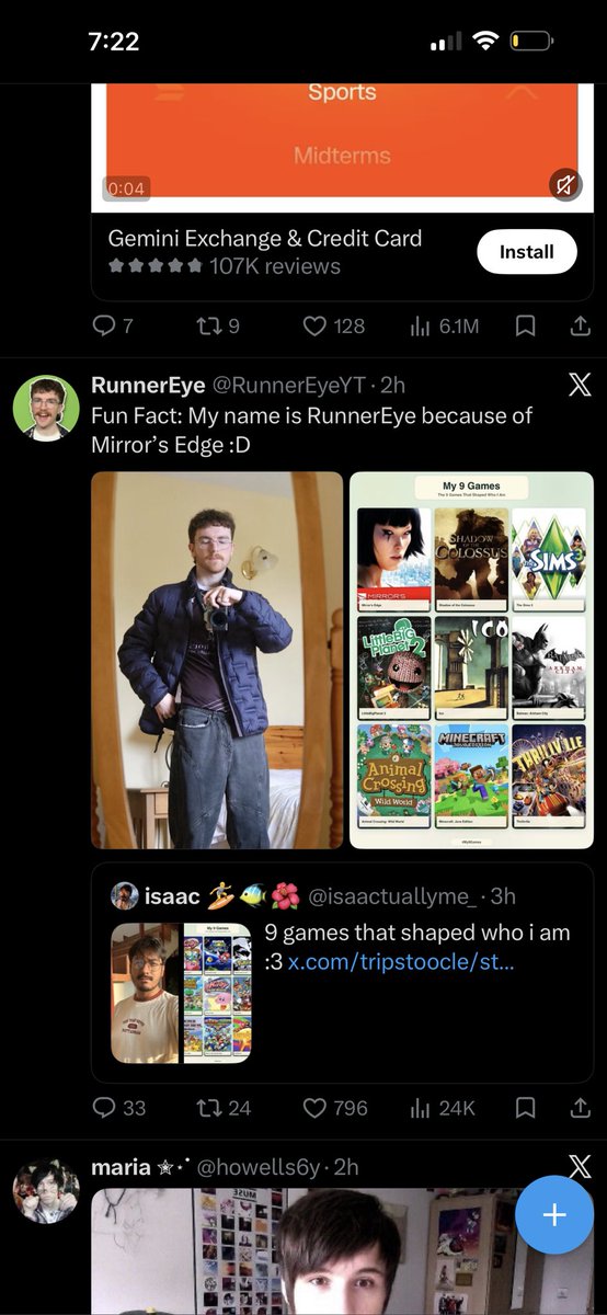 edgycarrot's tweet photo. @RunnerEyeYT i was watching you on the tv, and i opened my laptop to play the crossword and you were there. 

then…stg opened my twitter feed to you

girl you’re taking over my house https://t.co/uoOwmB0rEX