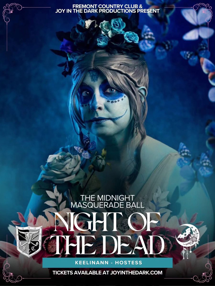 KeelinAnn's tweet photo. Join us this October 31st for the Midnight Masquerade: Día de los Muertos Ball at the Fremont Country Club. 

This is a formal-wear affair where elegance meets the afterlife.

✨ Tickets are moving fast

#DiaDeLosMuertos #MidnightMasquerade  #vegasHalloween2026  #joyinthedark https://t.co/Php9yIAKpw