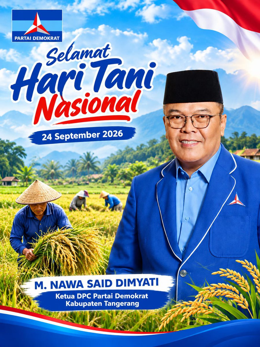 caknawacenter's tweet photo. 🌱 Selamat Hari Tani Nasional 2026

Di balik setiap hidangan yang tersaji, ada kerja keras para petani. Semoga para petani Indonesia semakin sejahtera, mendapatkan perhatian dan perlindungan yang layak, serta terus menjadi bagian penting dalam kemajuan bangsa. https://t.co/aGlxowzz3c