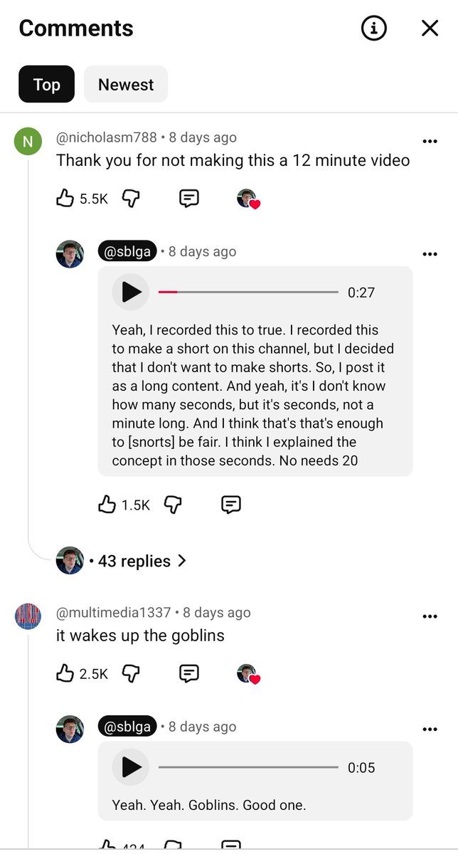 cool_qubit's tweet photo. apparently there's this feature on youtube where the original author can respond/reply to comments in "audio" format (and youtube being youtube will try to transcribe)

reddit already has allowed users to reply with videos (under comments section)

someday instagram will try that https://t.co/jcvBDvM9Mm