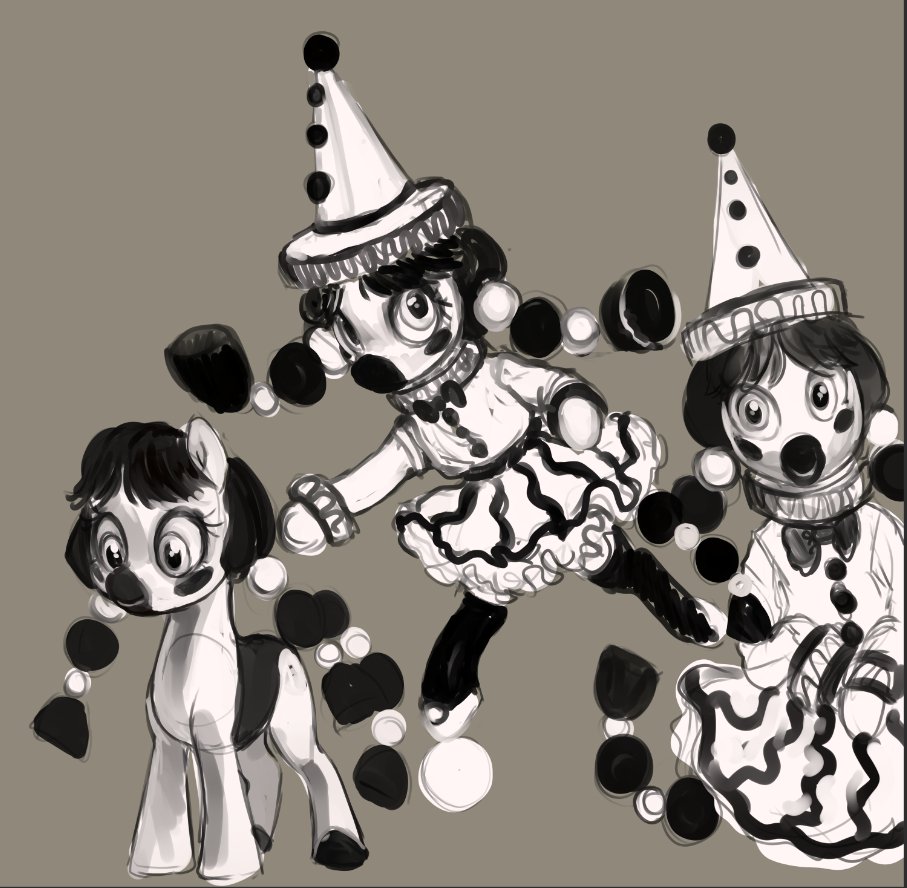 misstwipietwins's tweet photo. clown pony! her name is mimsy https://t.co/bz3S2on0e5