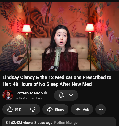 truecelforce's tweet photo. One of the biggest true crime podcasters Rotten Mango just ran apologetics for Linsay Clansy, 3 million views and a bunch of comments sympathizing. I have to give props to her not backing down from her usual gender bias. https://t.co/oeQ0x9DoQq