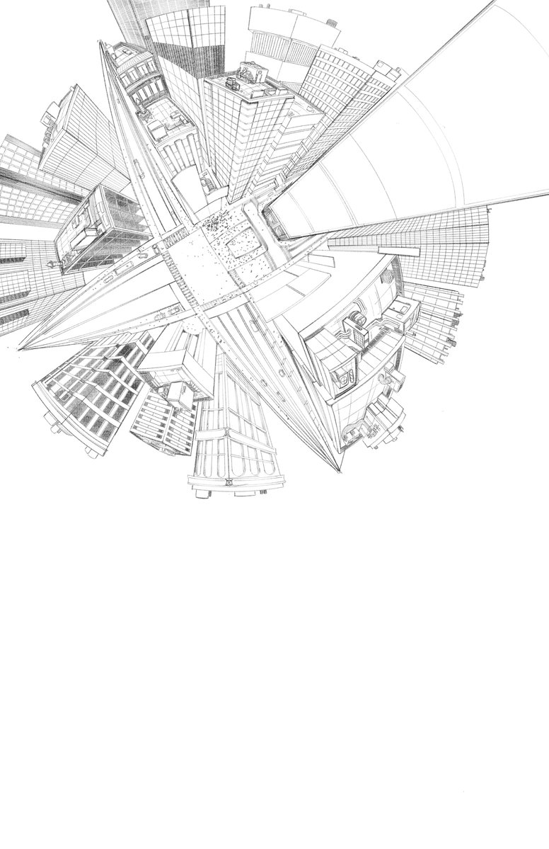 abarca__daniel's tweet photo. Glad I've taken on this five-point perspective cityscape. 
Feels like this gave me the confidence that any two-point or three-point perspectives will feel much smoother, easier, and faster as a result of this experience.
#cityscape #urbansketching #comics #marvelcomics #dccomics https://t.co/P2y7sILo2M