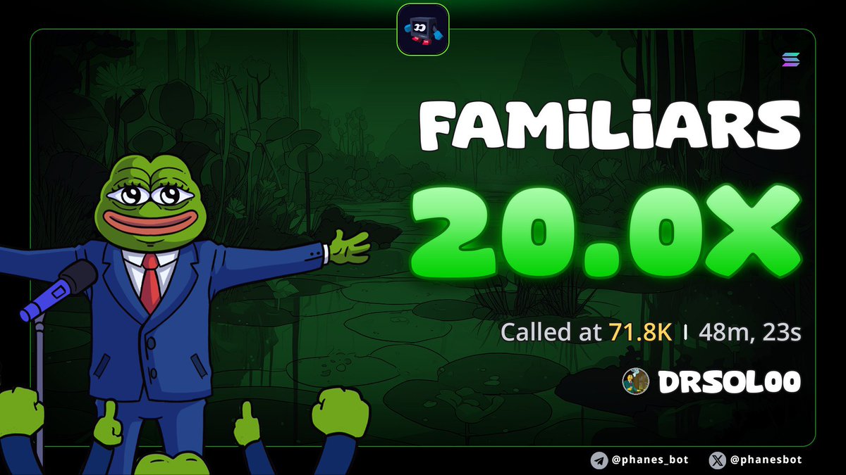 drsolgq's tweet photo. $familiars profit over 20.0x pump from my alpha call 📞 on TG

CAA>>
2PENPmfgJfq6CG3k4byj4oWwHf8SerqakmYHMkUupump

#familiars #memecoin #Alphacoin #solana https://t.co/7d8RiryNbe
