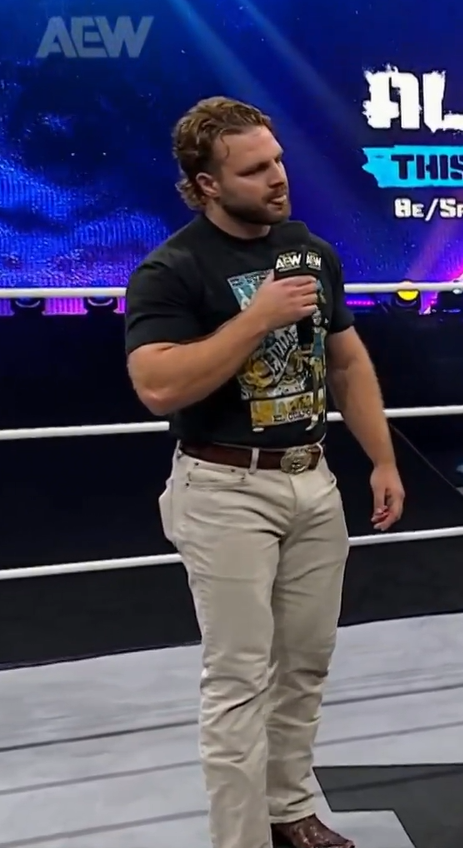 CosmicAngelVel's tweet photo. Swerve and New Level are keeping the belts by default on saturday he's all dressed up for the Barrel https://t.co/zis0ZeYp7t