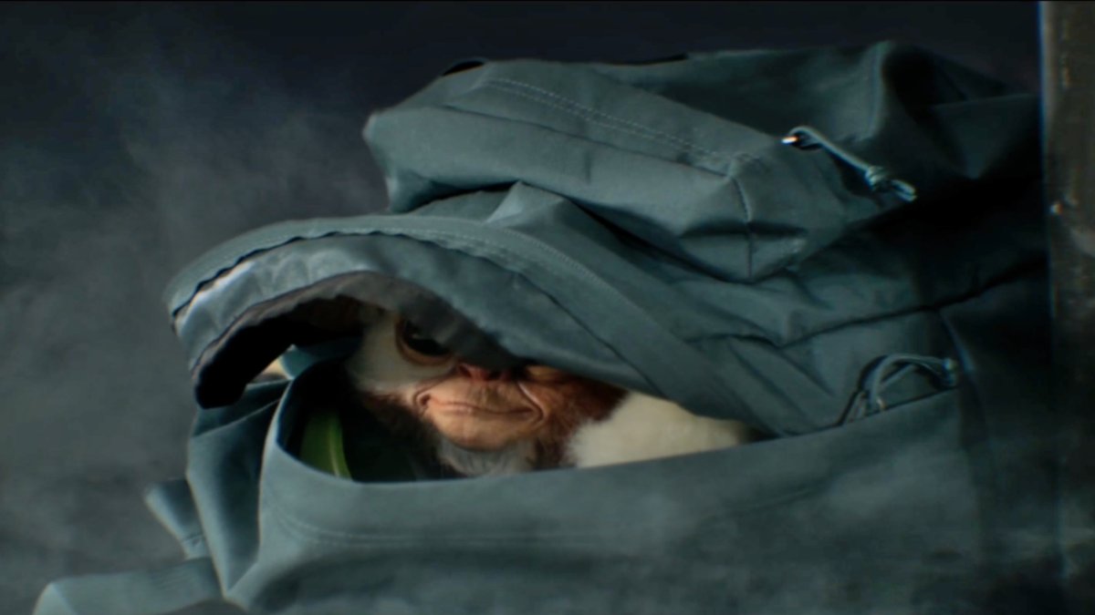 XylerDawg's tweet photo. Warner Bros. unveiled a short Gremlins 3 teaser Wednesday showing Gizmo in a backpack. Theatrical release is now Oct. 6, 2028, shifted from Nov. 19, 2027. Chris Columbus directs; Zach Lipovsky & Adam Stein scripted; Spielberg EP. (Variety) https://t.co/lkSHKeYAWo