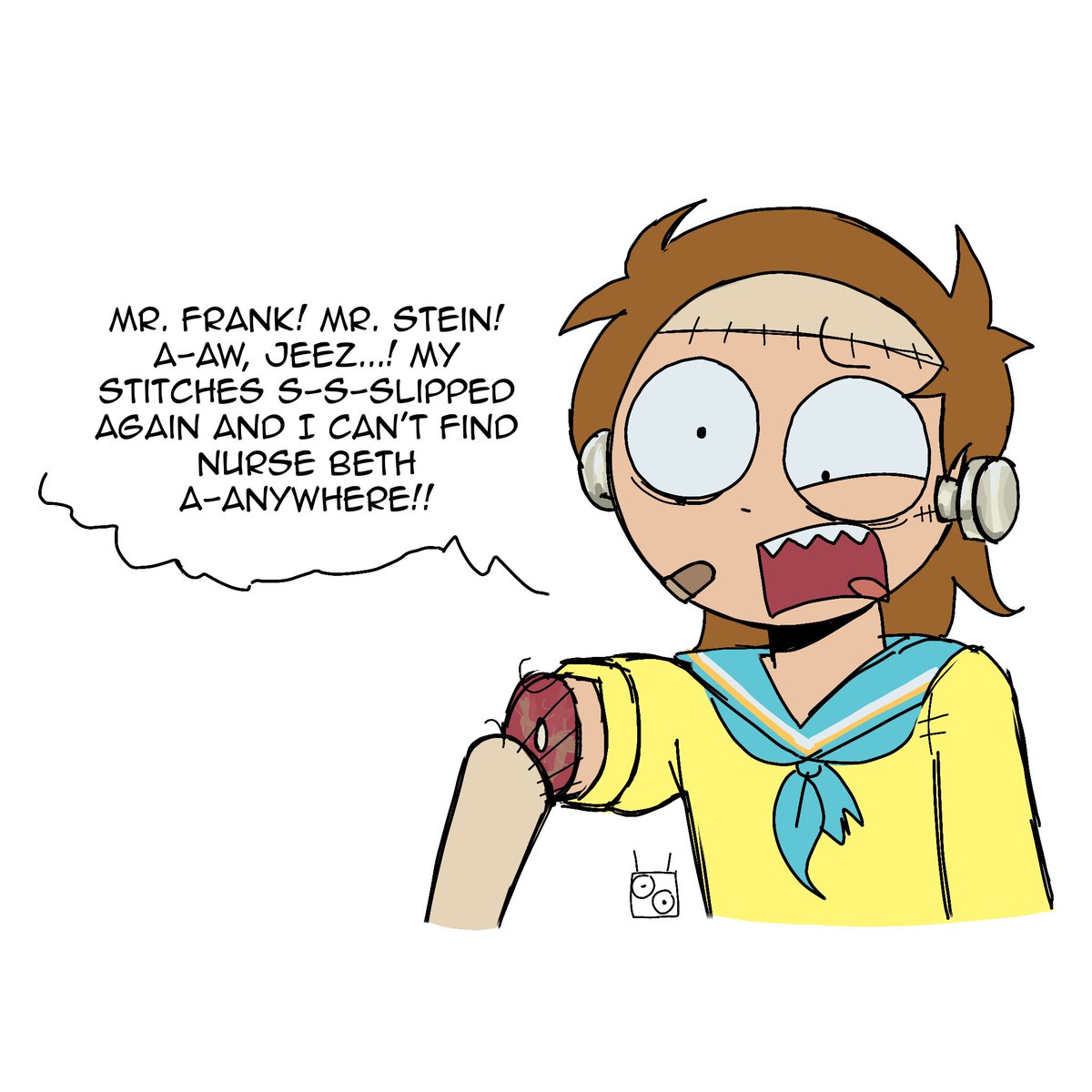 Blegh_Niw's tweet photo. Loose stitches 

Frankenstein Morty is an oc by someone in the official MMS Discord Server (idk what their socials are unfortunately 😢)

#rickandmorty #mortymiddleschool #ocs https://t.co/FOmLMcv7yT