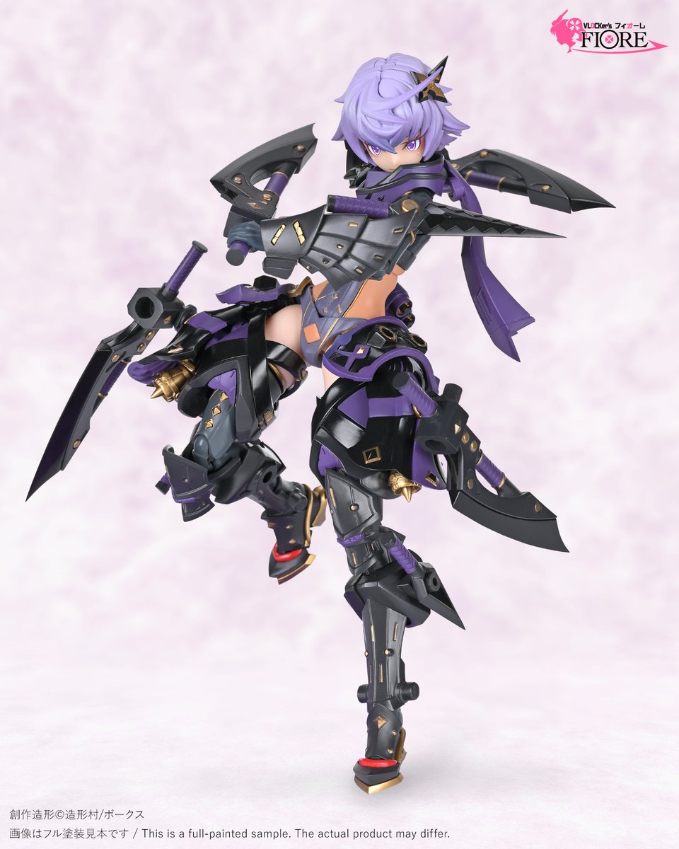 volks_hobbydept's tweet photo. ◤予約受付開始◢
 
闇夜に紛れ君主を護る、紫影の忍
『ブロッカーズFIORE キキョウ』
 
ボークスが贈る美少女プラキット最新作
"忍者"テーマの和風フィオーレが登場