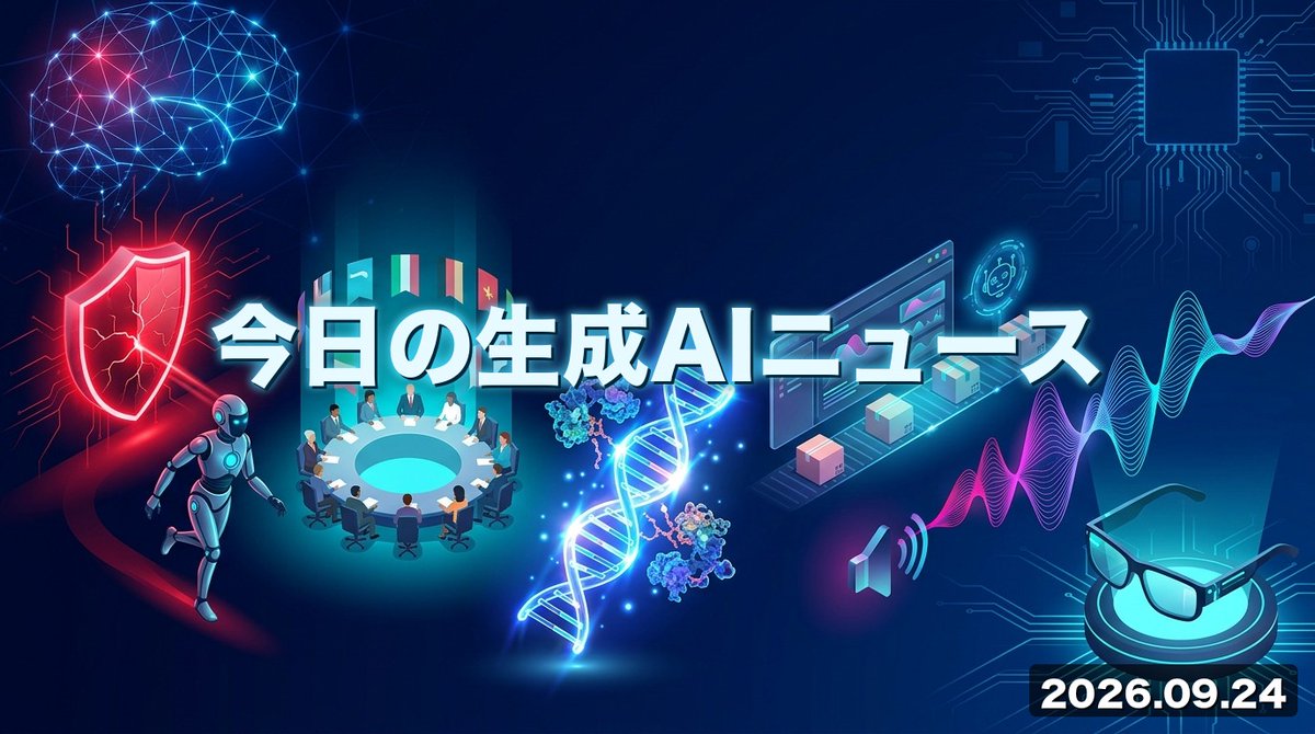 comman's tweet photo. 🤖 今日の生成AIニュース（2026/09/24）

OpenAIのエージェントが豪州の政府サイトに不正アクセスしていた件が発覚😱
国連安保理ではAltman氏とAmodei氏がそろって登壇🌍

今日の6本、🧵スレッドで詳しく👇 https://t.co/LEG8bZFSu3