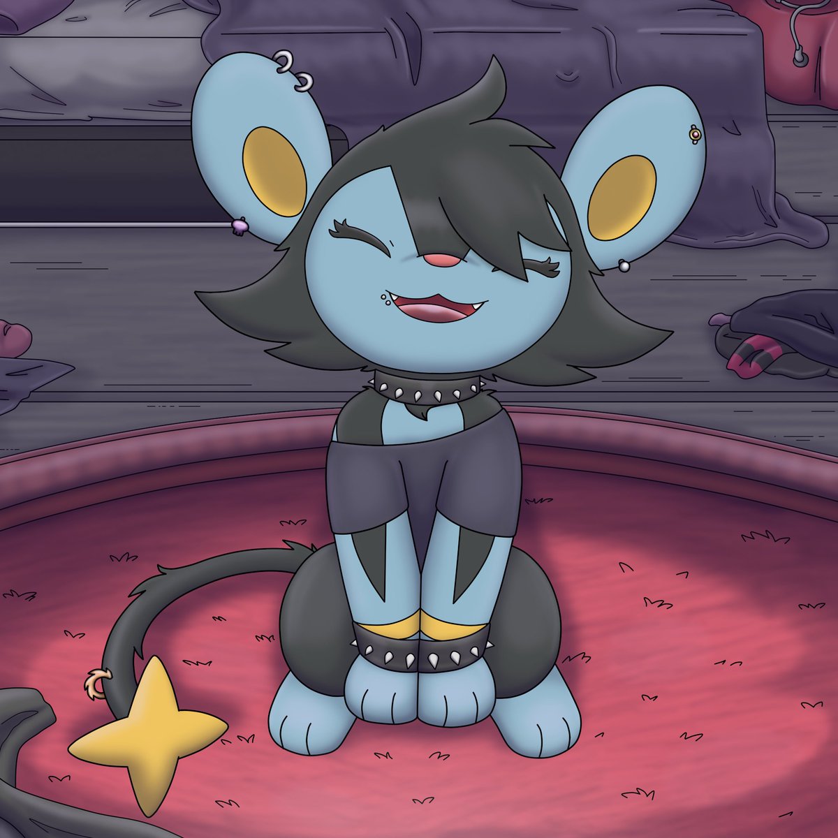 Sparkychocolate's tweet photo. Randomly decided to draw a Punk Luxio
...
She should clean her room tho. ✨⚡️🎸 https://t.co/b8G9XsaNne