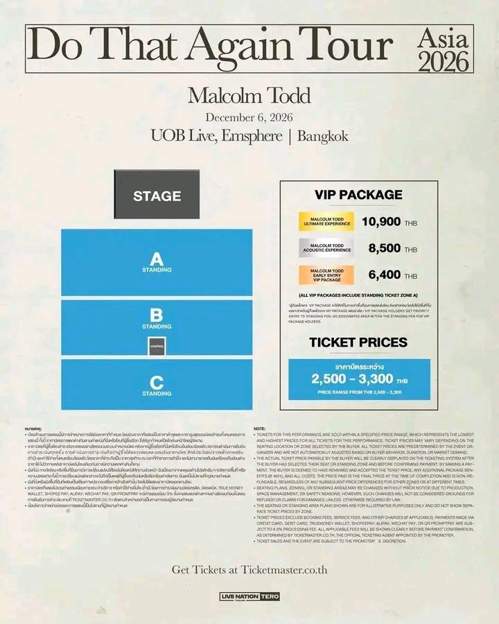 korirphincent's tweet photo. WTS want to sell ph tickets 

Malcolm Todd - Do That Again 2026 Asia Tour 🇵🇭

- Floor standing A 
- Floor standing B 
-Loge 
-balcony 1 
- balcony 2 

Dm me to buy 📩 

#MalcolmToddInManila https://t.co/ryfwMSCD5E