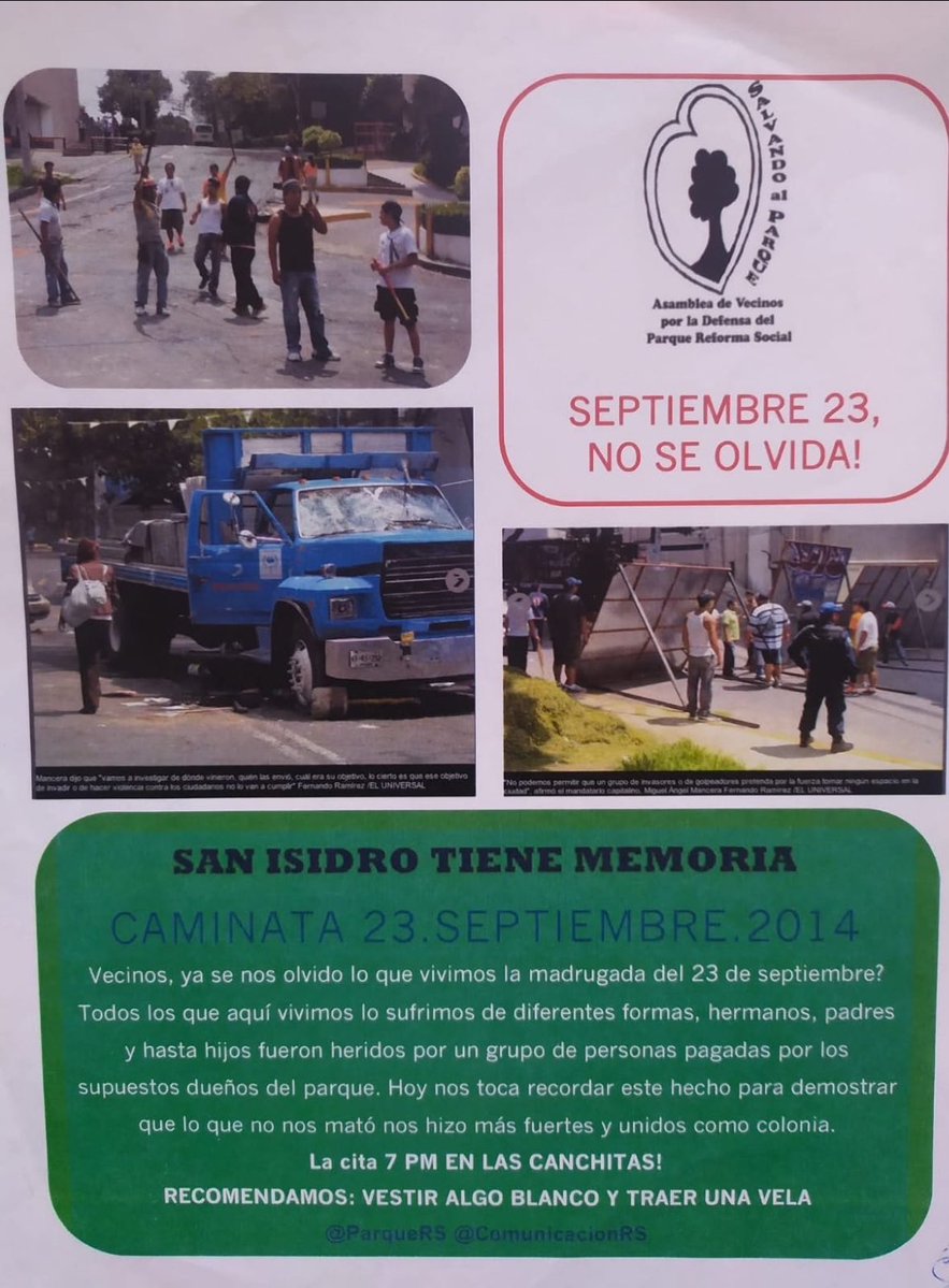 parqueRS's tweet photo. Hoy recordamos un aniversario más de la gesta heroica de nuestros vecinos.
Gobiernos vienen y van, pero nuestra lucha siempre seguirá! Por nuestro #ParqueReformaSocial recordemos la exigencia vecinal!  Mantener vivo este pulmón compartido 🌳🌳🌳
#cdmx https://t.co/n6felyXvSa